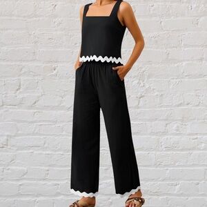 Elegant Black Women's Dress Set by